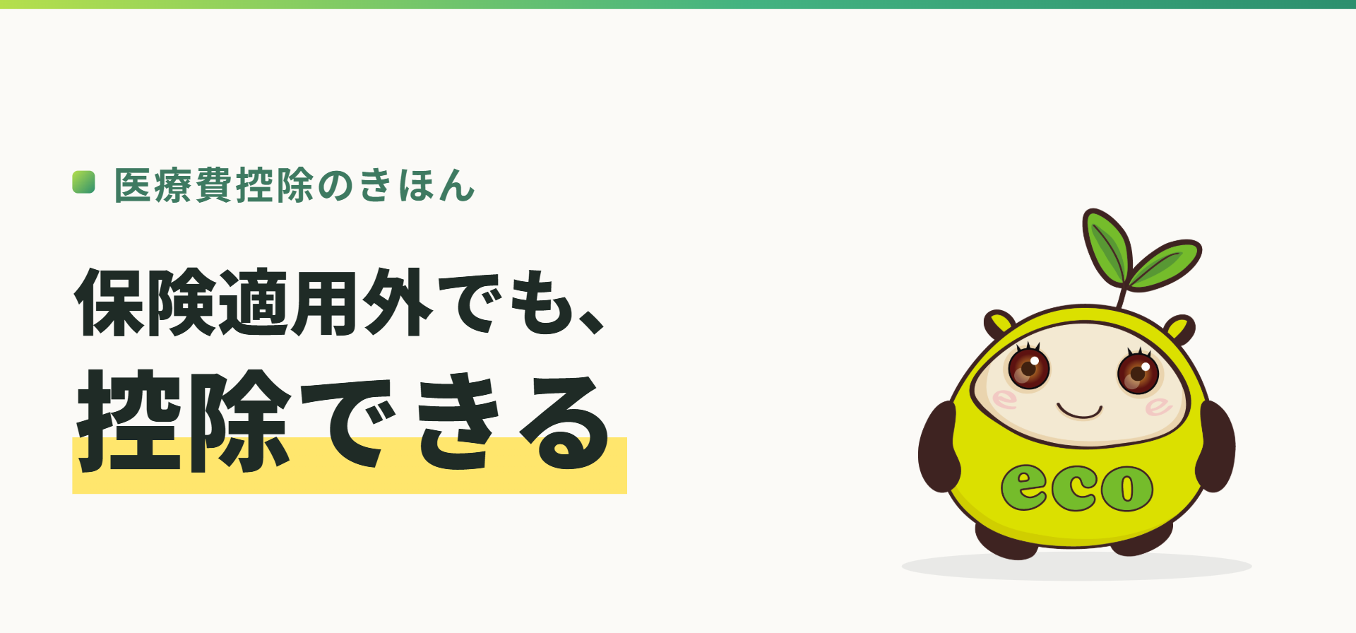 医療費控除のきほん。保険適用外でも、控除できる（記事イメージ）